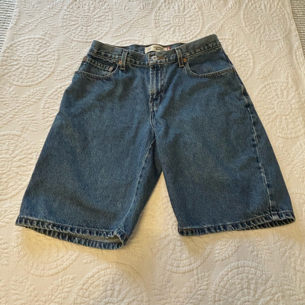 Levi’s loose straight Blue Denim Shorts 14 husky